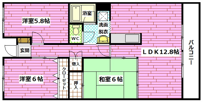 サニーマンション西田の間取り