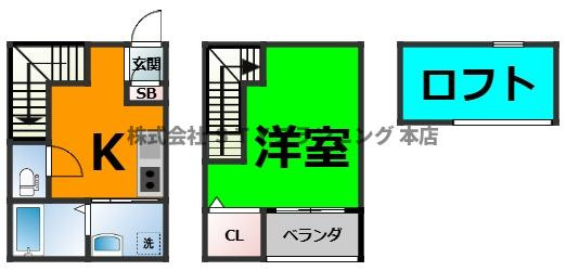 仲介手数料０円！シャンフェルト原の間取り