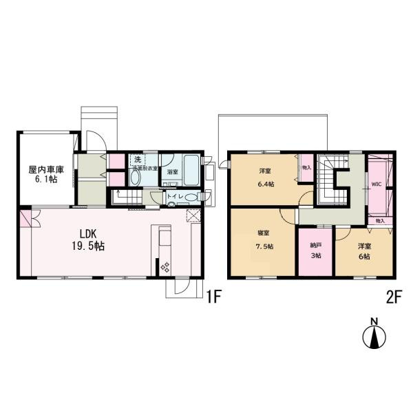 和歌山市栄谷の中古一戸建の間取り