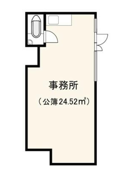 大津市粟津町の店舗事務所の間取り