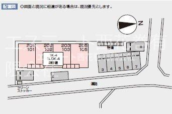 porte　bonheurⅢの区画図|配置図