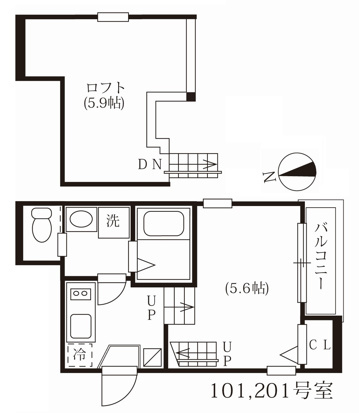 【間取り】 | ハーモニーテラス黒門町