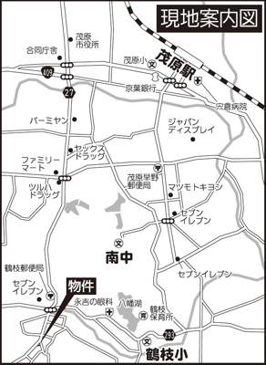 【地図】 | 茂原市台田　売店舗事務所1棟（3室あり）