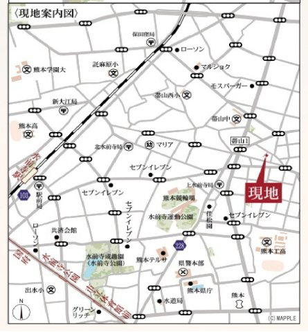 リーブルガーデン／中央区帯山第十四／2号棟の地図