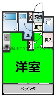 仲介手数料０円！アブレスト原の間取り