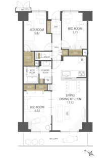 【間取り】サーパスシティ高知１ 