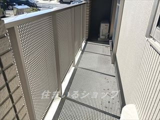 広島市安佐北区口田南６丁目のアパートのバルコニー|防犯シャッターあり