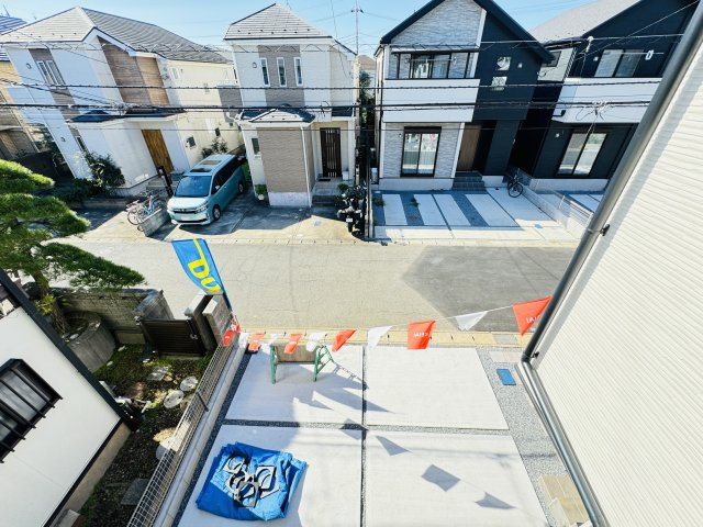 松戸市上本郷新築戸建【上本郷小学校：6分】の展望|バルコニーより道路側眺望