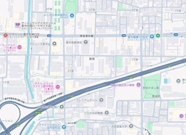 豊中市穂積　第2期　新築一戸建ての地図