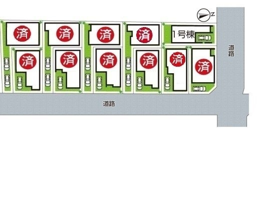 豊中市穂積　第2期　新築一戸建ての区画図|全11区画