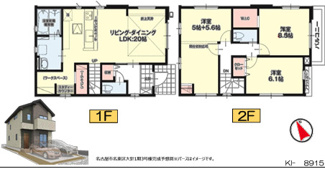 【間取り】 | 【名古屋市名東区大針3丁目229新築戸建3号棟】✨️仲介手数料無料✨️極楽小学校・高針台中