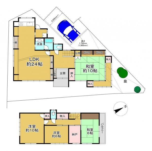 山之上5丁目　中古一戸建ての間取り|間取り図はいかがですか？ご希望を叶える間取りですか？リビングの広さは？水回りの位置は？カウンターキッチン？など色々な情報が集約されています。弊社ではリフォームなどのご相談も承っております。