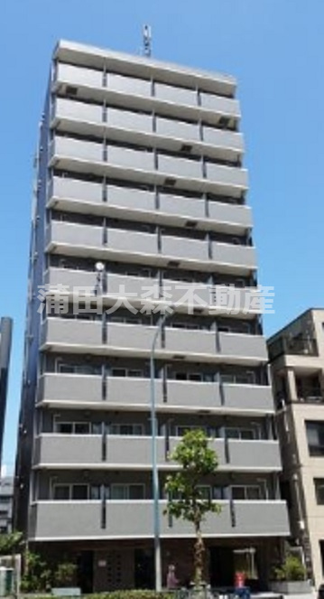 エスコート蒲田の外観|2003年3月築　RC鉄筋コンクリート造地上11階建て総戸数61戸オートロック宅配BOXゴミ捨て場付分譲賃貸マンション　東京都大田区蒲田4丁目JR京浜東北線蒲田駅、京急本線京急蒲田駅徒歩圏内