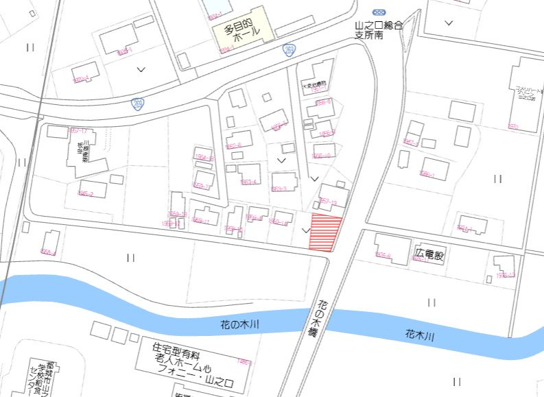 都城市山之口町花木の売地の土地図