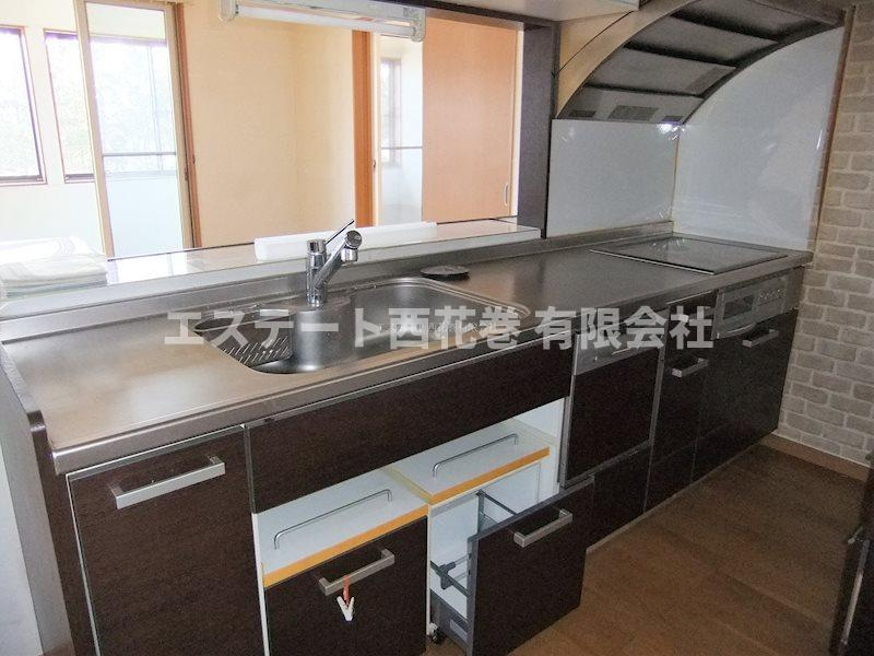 花巻市中北万丁目　土地建物のキッチン|従たる建物内部