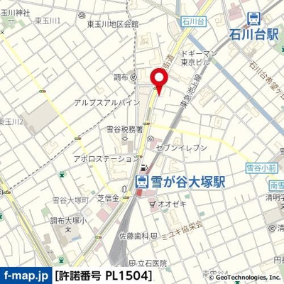 【地図】 | ルーブル雪が谷大塚