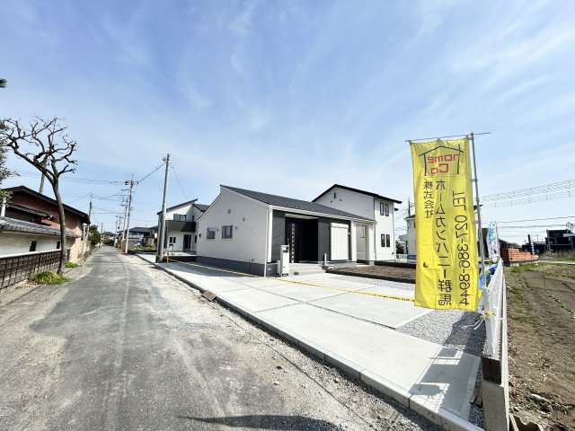 新築　高崎市元島名町第2　Livele Garden.S　2号棟の前面道路含む現地写真|西側接道幅員約4ｍ