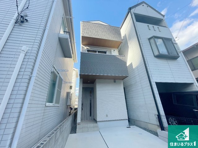 神戸市須磨区村雨町　新築未入居の外観|お客様に長く安心して住んでいだだける事にこだわった家づくり！住んでからのアフターサービスにもしっかりと取り組んでいます！