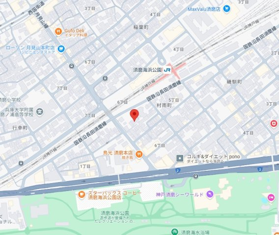 神戸市須磨区村雨町　新築未入居の地図