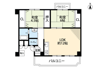 【間取り】 | メガロコープ茨木Ⅱ