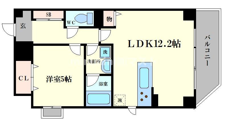 ゼクス九条の間取り