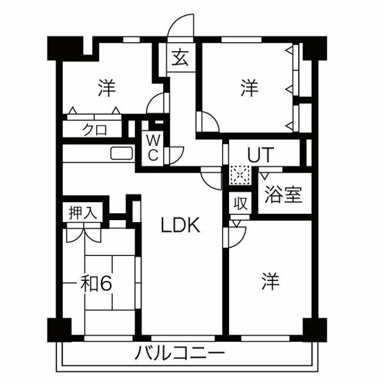 【間取り】 | グランドハイリス本山