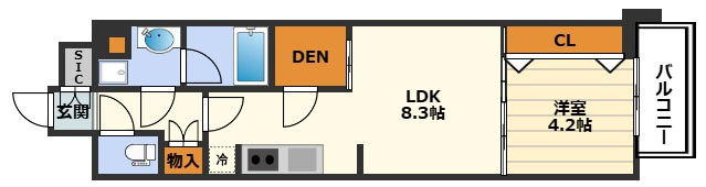 アーバネックス梅田中崎町Ⅱの間取り