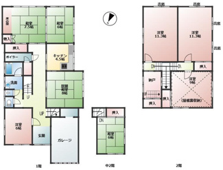 【間取り】 | 二ツ井町下野・中古住宅