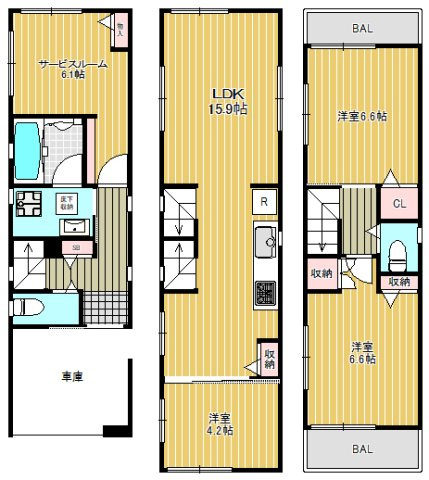 【間取り】 | 平塚１丁目戸建て