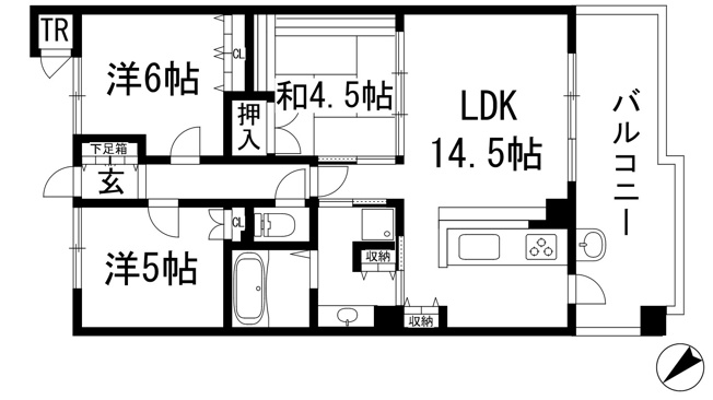 【間取り】 | グランブルー宝塚2