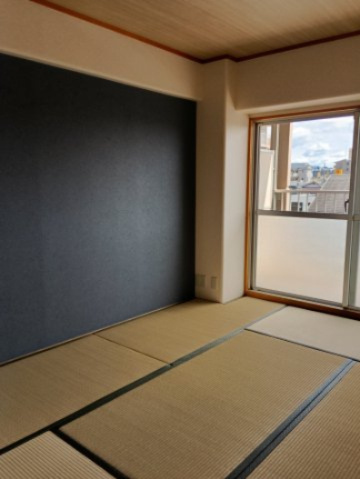 住道グランドコーポの和室|畳張替済☆シックな和室です！