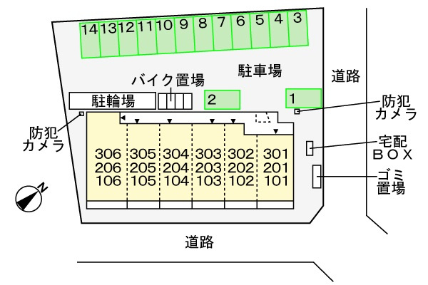 オーベン中神の区画図