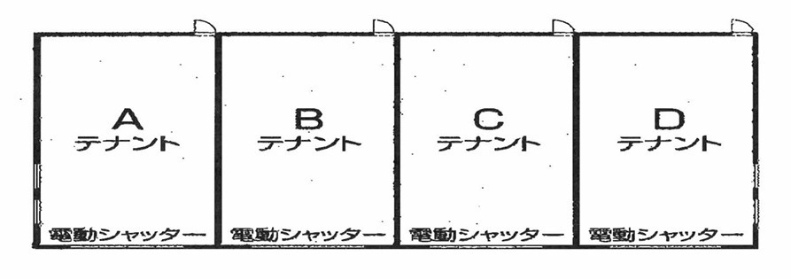 湖南市夏見の店舗事務所の区画図