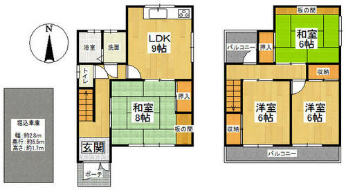 北条６丁目　中古一戸建ての間取り|間取り図はいかがですか？ご希望を叶える間取りですか？リビングの広さは？水回りの位置は？カウンターキッチン？など色々な情報が集約されています。弊社ではリフォームなどのご相談も承っております。