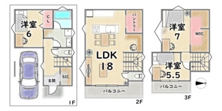 【間取り】 | 右京区西京極南方町