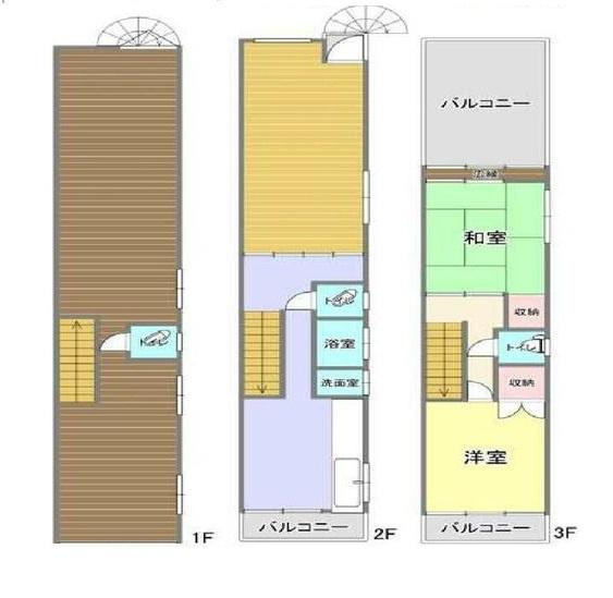 海南市名高　店舗付住宅の間取り