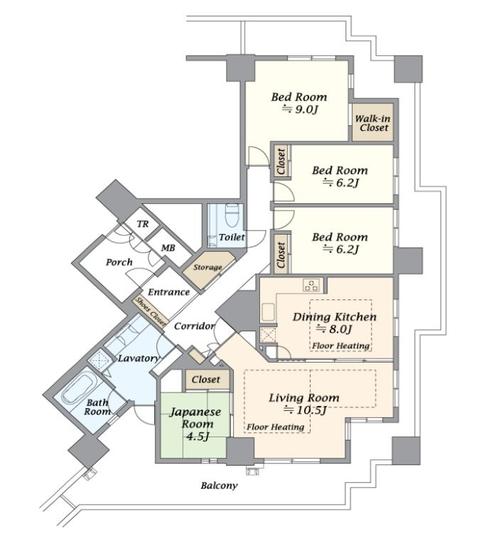 くずはタワーシティT棟の間取り|間取り図はいかがですか？ご希望を叶える間取りですか？リビングの広さは？水回りの位置は？カウンターキッチン？など色々な情報が集約されています。弊社ではリフォームなどのご相談も承っております。