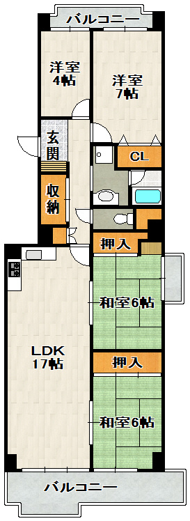 サンビオラ5番館の間取り