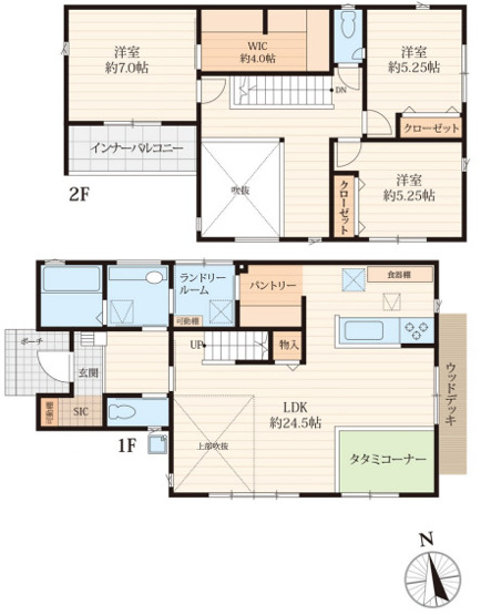 【間取り】 | 綾瀬市大上8丁目　新築戸建て　全4棟【仲介手数料無料】 | 海老名市を中心に地域密着で営業♪不動産のことなら「大樹不動産」へ