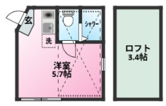 エポニーナ【eponina】の間取り|家電セット付き（テレビ・洗濯機・炊飯器・電子レンジ・掃除機・ケトル・照明器具）