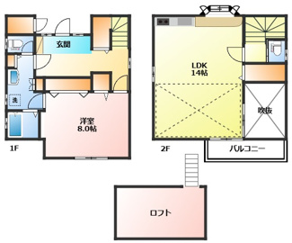 【間取り】 | 浜町４丁目貸家