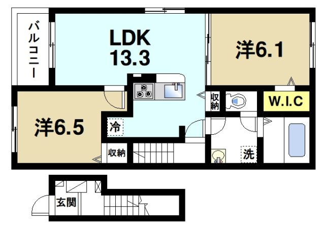 グレイス加茂　Ⅱの間取り