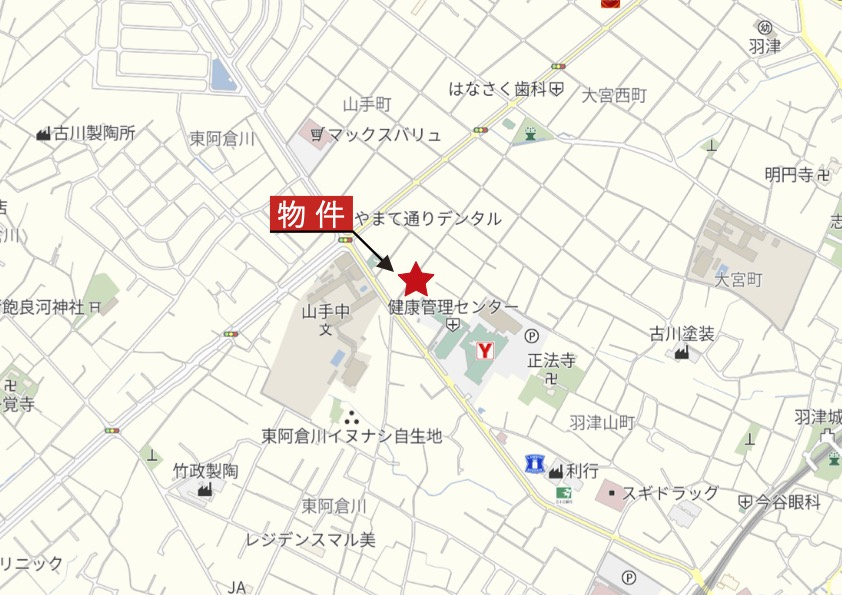 四日市市羽津山町の地図|広域Map