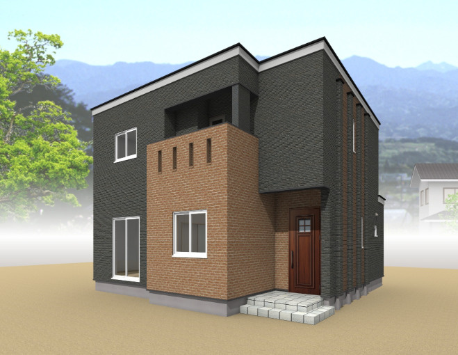 八戸市湊高台6丁目10-10（A棟）の外観パース