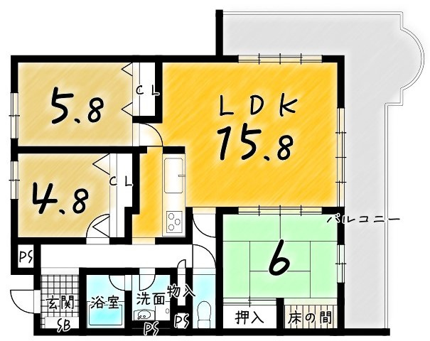 ダイアパレスロイヤル京都桂C棟の外観