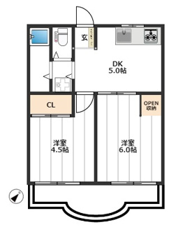 【間取り】 | 第三ベルハイツ