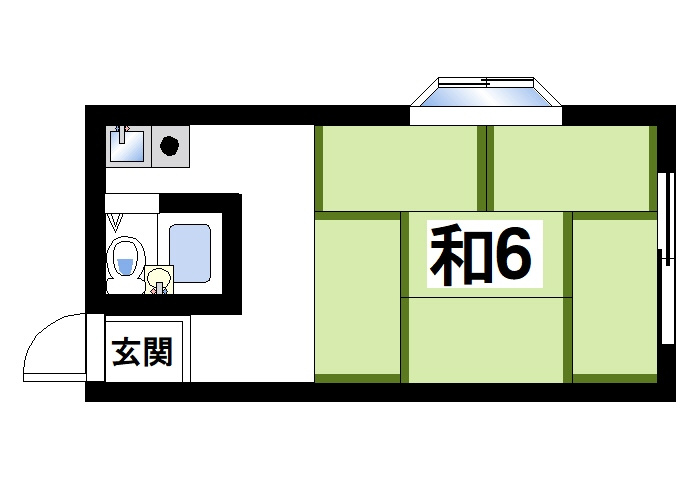 森川ハイツの間取り|ワンルーム