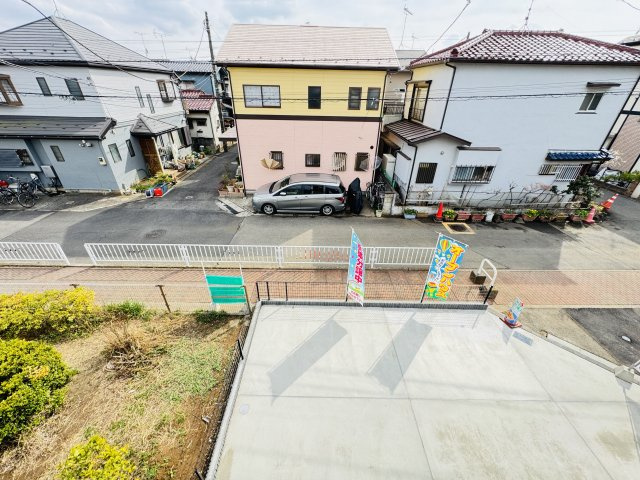 松戸市古ケ崎３丁目新築戸建（古ヶ崎29期）の展望|バルコニーより道路側眺望