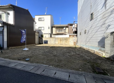 【外観】 | 城陽市枇杷庄島ノ宮　注文建築　条件なしの土地 | 徒歩5分以内にスーパー・コンビニ・金融機関・病院がある暮らしやすいエリアです。児童公園も近くにあるので子育て世代の方にもおすすめです。
