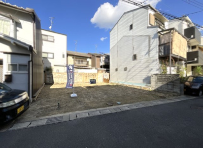 【外観】 | 城陽市枇杷庄島ノ宮　注文建築　条件なしの土地 | 現在すでに更地として販売しておりますので、解体費用も不要でスムーズに建築スタートできます。